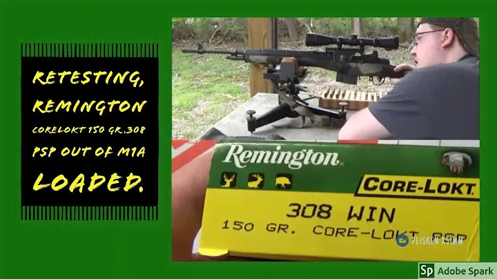 M1A, повторное тестирование Remington Corelokt .308 150 гр PSP Ammo!